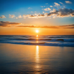 Obraz premium Make a wish while looking at the wide, big sea.