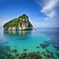 Fototapeta premium Make a wish while looking at the wide, big sea.