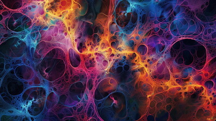 Obraz premium abstract neon color background with froming intricate web like