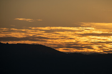sunset in the mountains