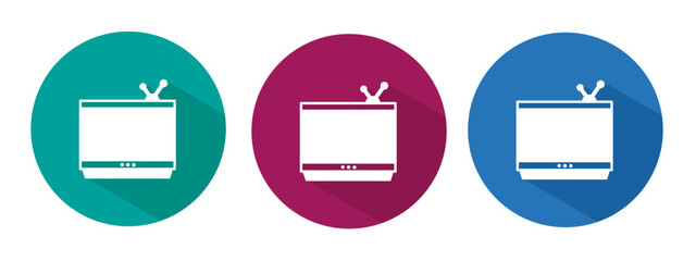 Icon for television vector illustration in flat.