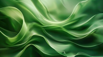 Obraz premium Vibrant shades of green blending into a smooth abstract background, perfect for refreshing and organic themes