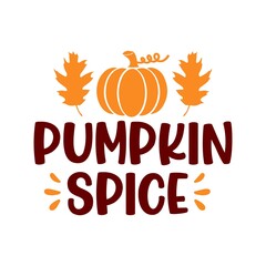 Pumpkin clip art design on plain white transparent isolated background for card, shirt, hoodie, sweatshirt, apparel, tag, mug, icon, poster or badge