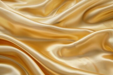 Obraz premium Elegant abstract silk fabric background with luxurious gold satin material, featuring smooth and sophisticated color variations