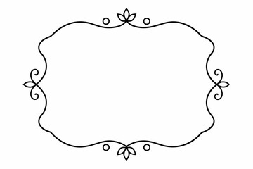 Elegant Frame Design with White Background, Vector Illustration, Cartoons, Clipart, Line Art, Elegant frame design vector with white background, perfect for illustrations, cartoons, clipart, and line 