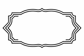Elegant Frame Design with White Background, Vector Illustration, Cartoons, Clipart, Line Art, Elegant frame design vector with white background, perfect for illustrations, cartoons, clipart, and line 