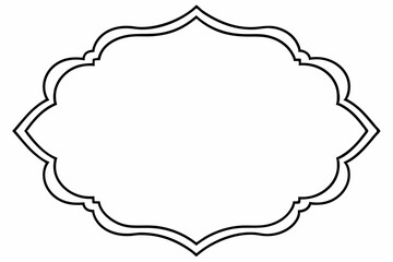 Elegant Frame Design with White Background, Vector Illustration, Cartoons, Clipart, Line Art, Elegant frame design vector with white background, perfect for illustrations, cartoons, clipart, and line 