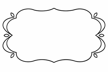 Elegant Frame Design with White Background, Vector Illustration, Cartoons, Clipart, Line Art, Elegant frame design vector with white background, perfect for illustrations, cartoons, clipart, and line 