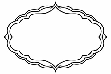 Elegant Frame Design with White Background, Vector Illustration, Cartoons, Clipart, Line Art, Elegant frame design vector with white background, perfect for illustrations, cartoons, clipart, and line 