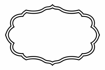 Elegant Frame Design with White Background, Vector Illustration, Cartoons, Clipart, Line Art, Elegant frame design vector with white background, perfect for illustrations, cartoons, clipart, and line 