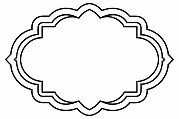 Elegant Frame Design with White Background, Vector Illustration, Cartoons, Clipart, Line Art, Elegant frame design vector with white background, perfect for illustrations, cartoons, clipart, and line 