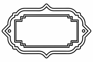 Elegant Frame Design with White Background, Vector Illustration, Cartoons, Clipart, Line Art, Elegant frame design vector with white background, perfect for illustrations, cartoons, clipart, and line 
