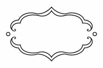 Elegant Frame Design with White Background, Vector Illustration, Cartoons, Clipart, Line Art, Elegant frame design vector with white background, perfect for illustrations, cartoons, clipart, and line 