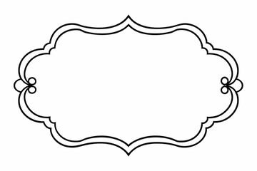 Elegant Frame Design with White Background, Vector Illustration, Cartoons, Clipart, Line Art, Elegant frame design vector with white background, perfect for illustrations, cartoons, clipart, and line 