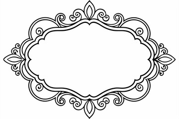 Elegant Frame Design with White Background, Vector Illustration, Cartoons, Clipart, Line Art, Elegant frame design vector with white background, perfect for illustrations, cartoons, clipart, and line 