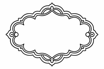 Elegant Frame Design with White Background, Vector Illustration, Cartoons, Clipart, Line Art, Elegant frame design vector with white background, perfect for illustrations, cartoons, clipart, and line 