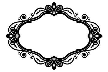 Elegant Frame Design with White Background, Vector Illustration, Cartoons, Clipart, Line Art, Elegant frame design vector with white background, perfect for illustrations, cartoons, clipart, and line 