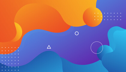 Modern abstract gradient wavy geometric background.  ideal for social media, banner, card, advertisement. Vector illustration
