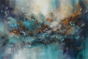 Obraz premium A captivating abstract acrylic tones, creating a sense of ethereal beauty and sophistication 