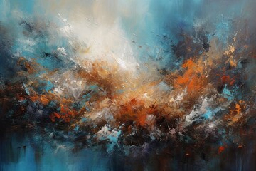 Obraz premium A captivating abstract acrylic tones, creating a sense of ethereal beauty and sophistication 