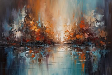 Fototapeta premium A captivating abstract acrylic tones, creating a sense of ethereal beauty and sophistication 