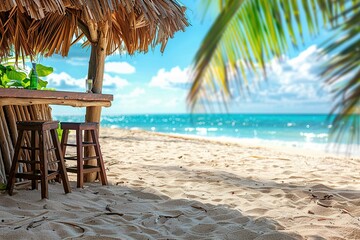 Tiki bar on beach 