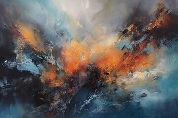 A captivating abstract acrylic tones, creating a sense of ethereal beauty and sophistication  