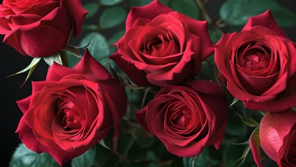 Obraz premium A picture of red roses, high definition and clear 