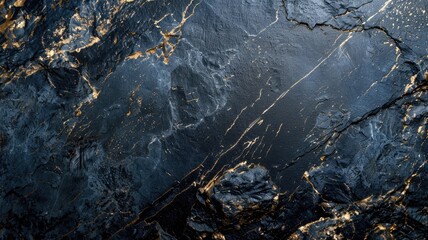 Dark blue marble texture with gold veins