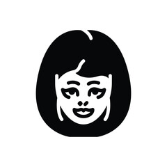 Black solid icon for beauty