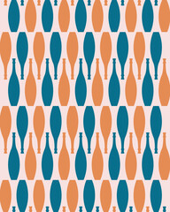 Bottle vase boho pattern background illustration vector paper artprint wallpaper banner layout fabric editable