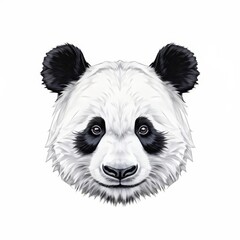 Obraz premium the AI Image Generator, Portrait of panda bear looking camera isolated