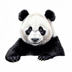 Obraz premium the AI Image Generator, Portrait of panda bear looking camera isolated
