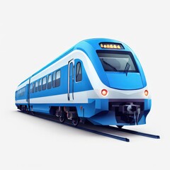 Fototapeta premium the ai generated image, High-speed train on railway