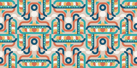 Vector illustration geometric seamless pattern