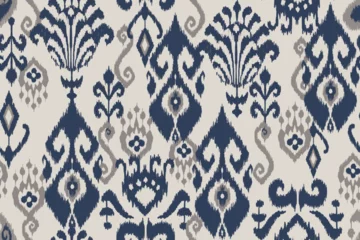 Photo sur Plexiglas Ikat seamless pattern, geometric design, motif ethnic handmade, Ikat ethnic tribal, boho colors seamless wallpaper. Ethnic Ikat abstract background art, greeting cards, printing products