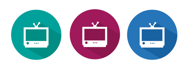 Icon for television vector illustration in flat.