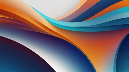 Abstract Symphony: Blue, Orange, and White Themes