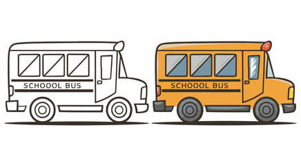 bus coloring book image