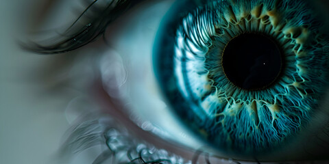 Human Eye Detail: A Macro Shot Capturing the Intricate Patterns and Vivid Colors of the Iris 