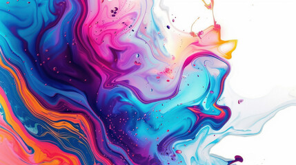 Abstract random color liquid marble background vector presentation design	
