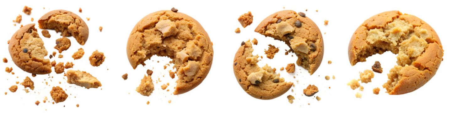 Crumbs cookie transparent background PNG file