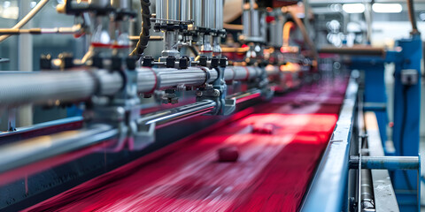 Textile Printing: High-Speed Machinery in Action Creating Intricate Patterns on Fabrics 