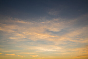 Clouds with warm light in the afternoon