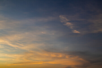 Clouds with warm light in the afternoon