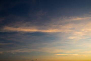 Clouds with warm light in the afternoon