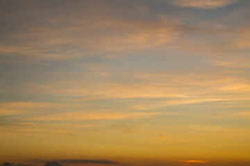 Clouds with warm light in the afternoon