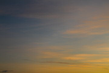 Clouds with warm light in the afternoon