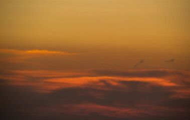 Clouds with warm light in the afternoon