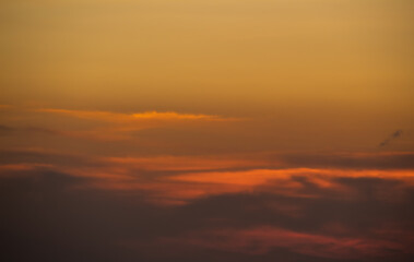 Clouds with warm light in the afternoon
